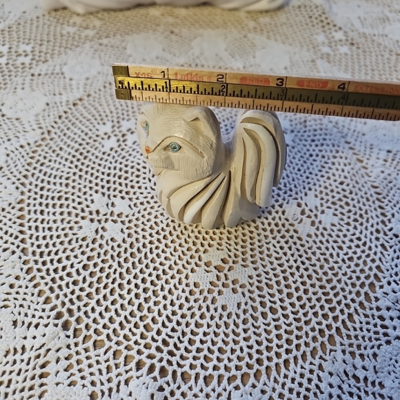 Vintage 1980 Artesania Rinconada Himalayan Cat Blue Eye Tan,White Kitty Figurine - Picture 14 of 15